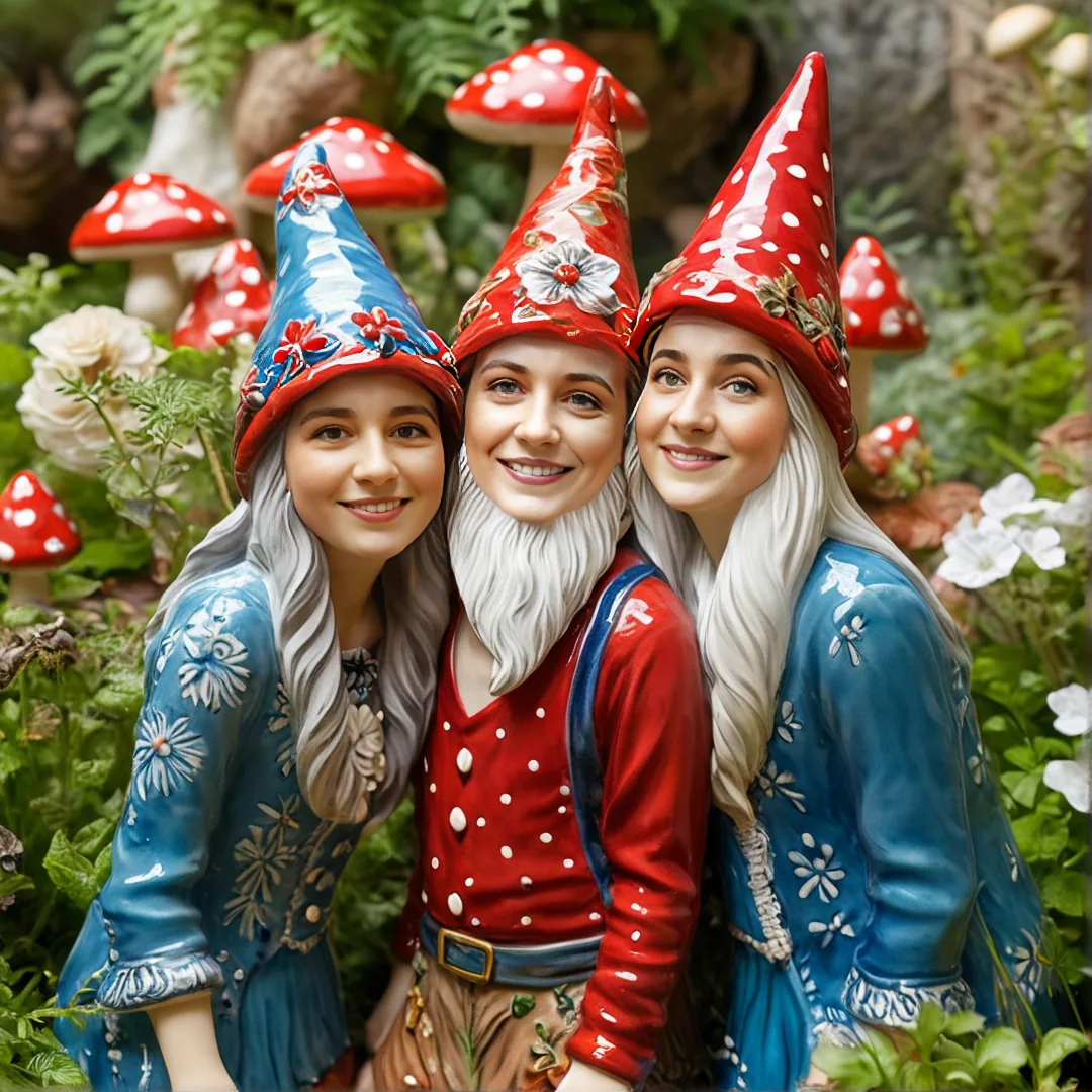 KI-Porträt Gartenzwerge